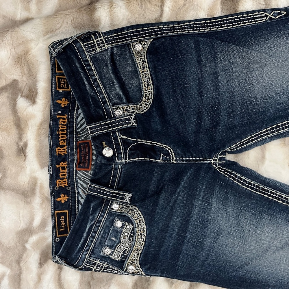 ROCK REVIVAL FLARED JEANS